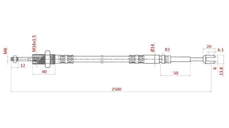 GEWEBE L=2500 - gabeln