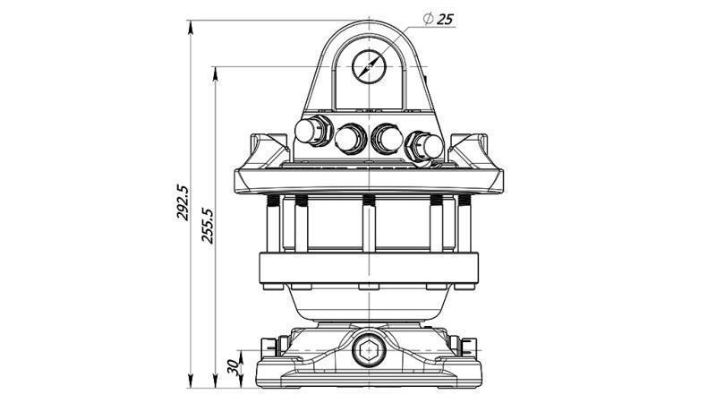 HYDRAULICZNY ROTATOR 4500/2250 KG Z FLANGĄ