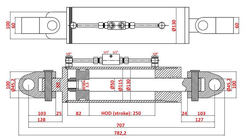 HYDRAULISCHER ABZIEHER SPEZIAL - 4. KLASSE 115/50-250 (180-380PS)(45.2mm)