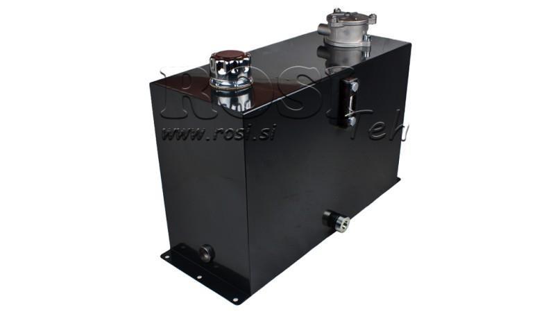 RÉSERVOIR EN MÉTAL 45 LITRES CUBE 400x250x635mm COMPLÈTE AVEC ÉQUIPEMENT