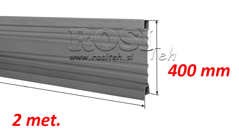 BORDWAND FÜR KIPPERANHÄNGER 2m-HÖHE 400mm
