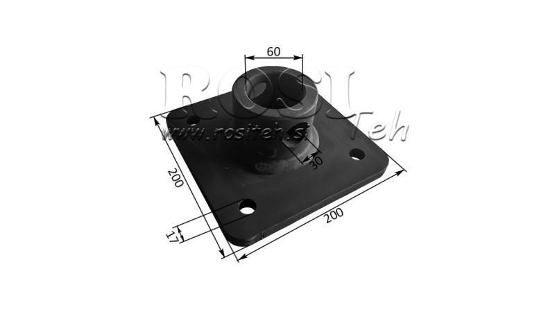 PRÍRUBA PRE HYDRAULICKÝ ROTÁTOR DRAPÁKA NA DREVO 200x200mm