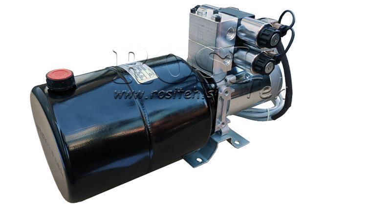 MINI HYDRAULIKAGGREGAT 24V DC - 2.2kW = 2.1cc - 8 lit - 2x bidirektionale Einheit (Metall)