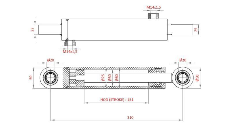 CILINDRO DEL VOLANTE IDRAULICO FIAT-NEW HOLLAND OEM-5189995