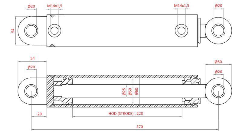 HYDRAULIKLENKZYLINDER FIAT-NEW HOLLAND OEM-87521950, 47582858