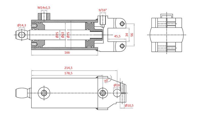 HYDRAULICKÝ VALEC RIADENIA MASSEY FERGUSON  OEM-1605121M91, 1605121M92 532193M91, 3773711M91