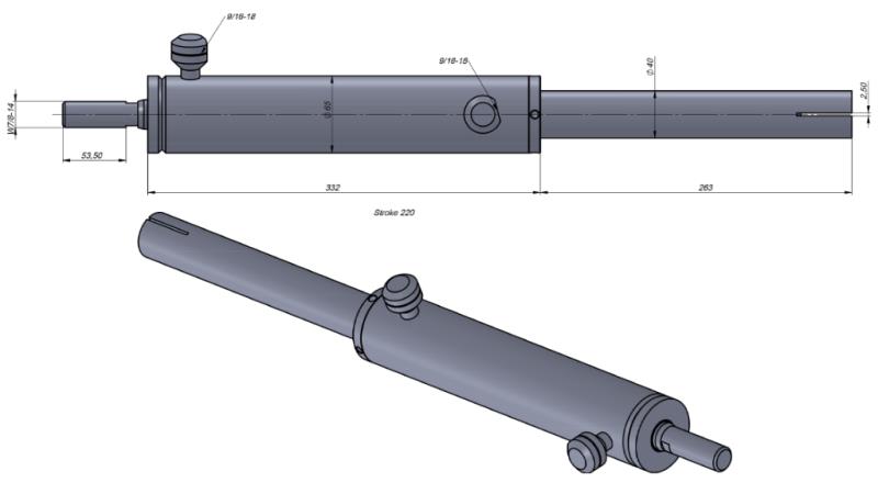 HYDRAULIKLENKZYLINDER FORD