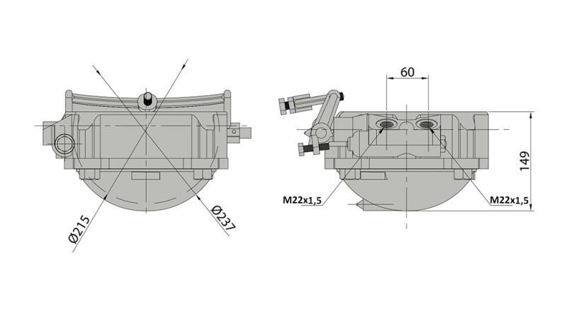 WIEGE FÜR TELESCOPIC ZYLINDER - MEILLER KIPPER