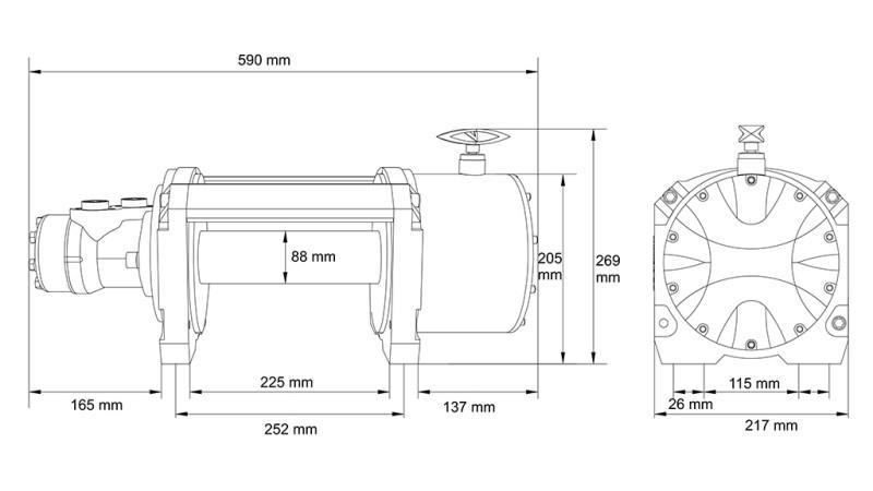 HYDRAULICKÝ NAVIJÁK DWHI 20000 HD - 9072 kg