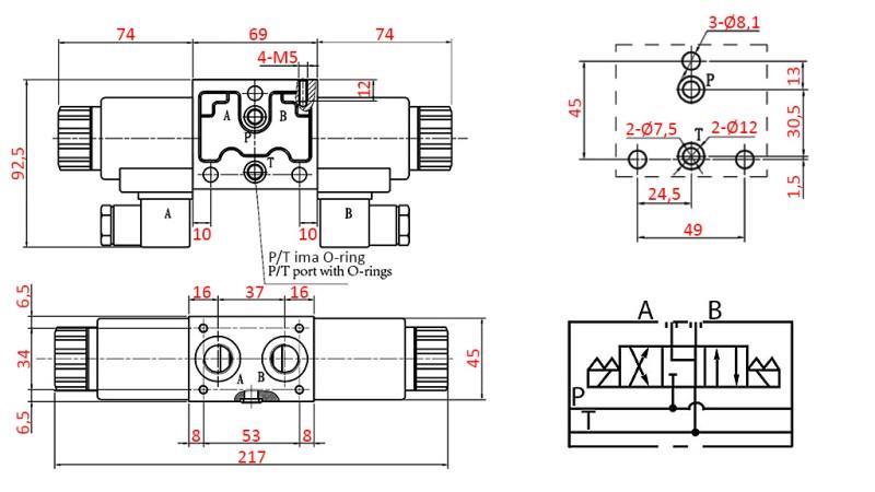 HYDRAULISCHES ELEKTROMAGNETISCHES VENTIL YEAT-MONTAGE 12V N6