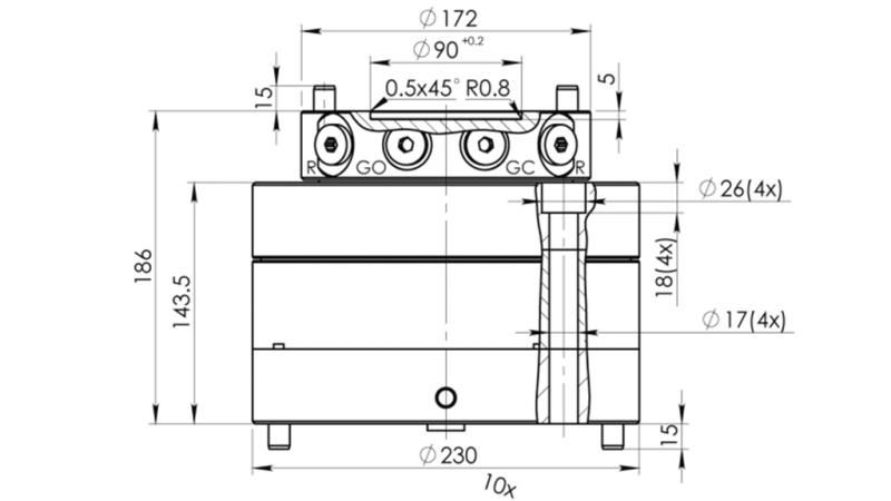 ROTATORE IDRAULICO CPR5-01 10000/5000 KG