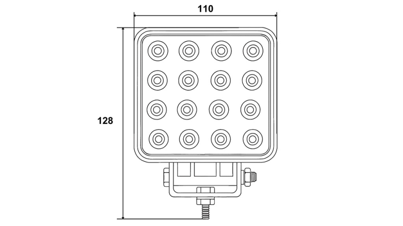LED RADNA SVJETLOST - SVJETLO 16 LED 48W 12V-24V