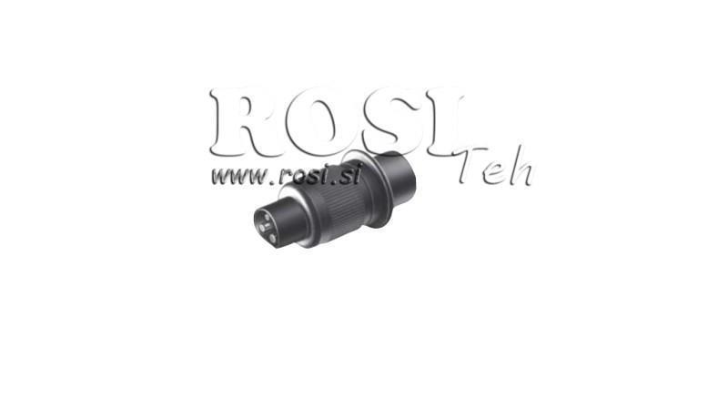 3 POLE MALE SOCKET PVC