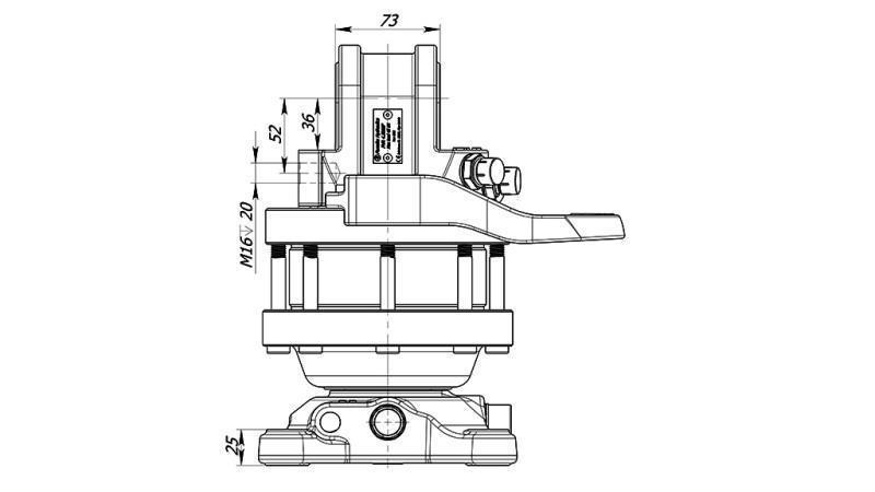 HYDRAULICZNY ROTATOR 4500/2250 KG Z FLANGĄ