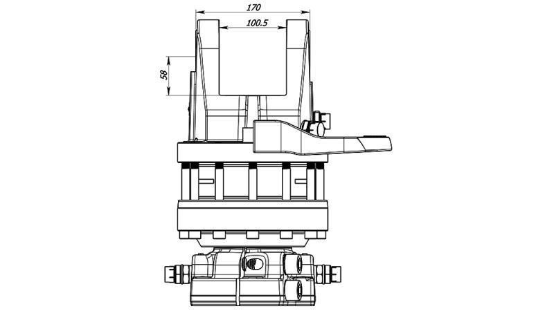 HYDRAULICKÝ ROTÁTOR 12000/6000 KG S PRÍRUBOU