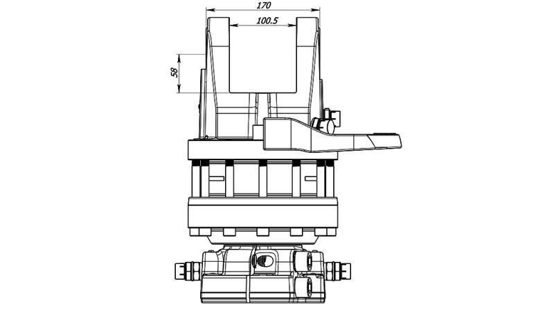 HIDRAULIČNI ROTATOR 16000/8000 KG SA PRIRUBNICOM