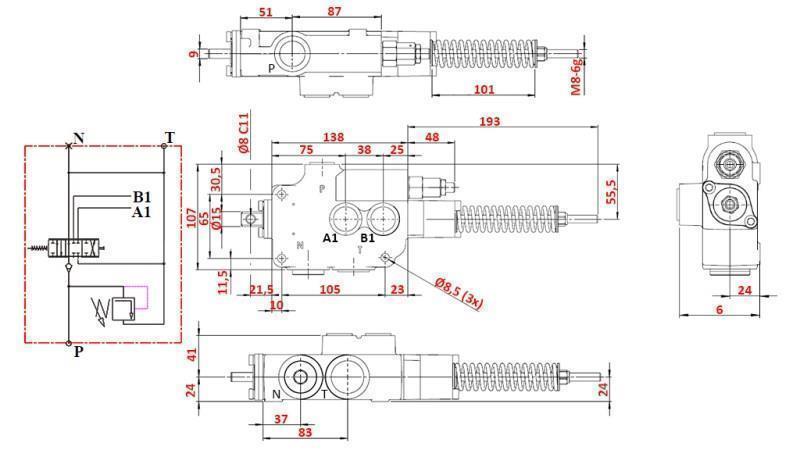 HYDRAULIKVENTIL 1xP80 A7 ZS1/G VRŠIČKAR
