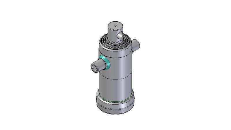 3041F -TELESCOPISKA CILINDRA STANDARTS/CAURUMS 4 POSMI CEĻOJUMS 670 DIAMETRS 124