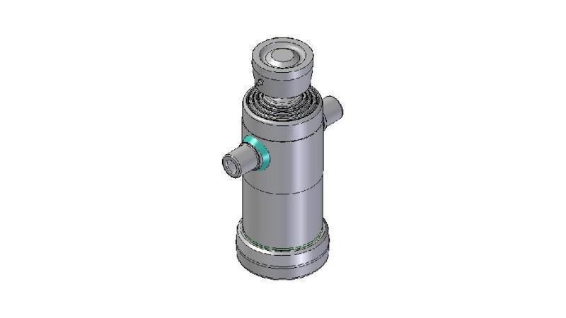 3042S - TELESCOPISK Sylinder STANDARD/KULE 4 TRINN SLAG 830 DIAMETER 124