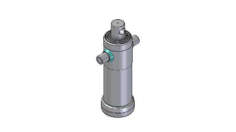 3045F -CILINDRU TELESCOPIC STANDARD/GAURĂ 4 ETAPE CUSCĂ 1190 FI 124
