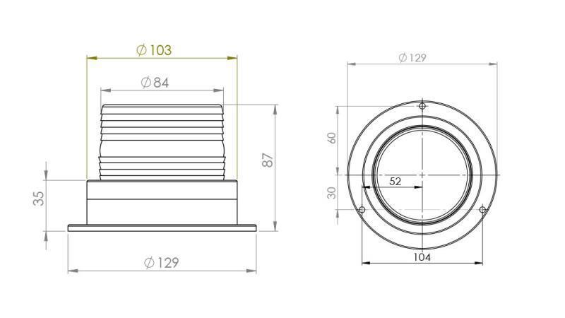 LED RUNDUMLEUCHTE - ROTATION MAGNETLICHT 12V