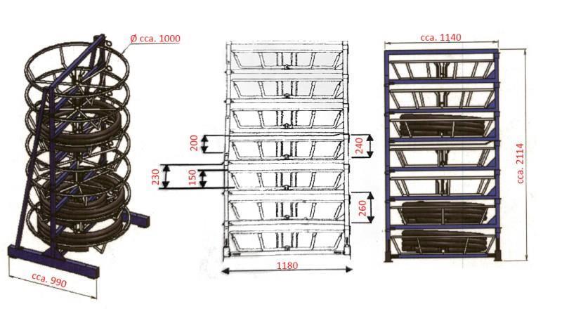 STAND PER SVOLGIMENTO TUBI IDRAULICI