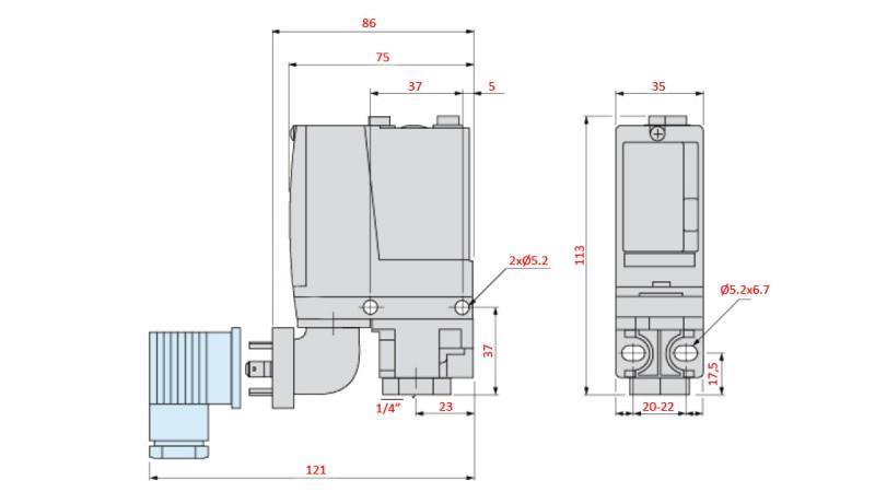 DUPLI REGULACIJSKI PREKIDAČ PRITISKA 20-300BAR XMLB300D2C11