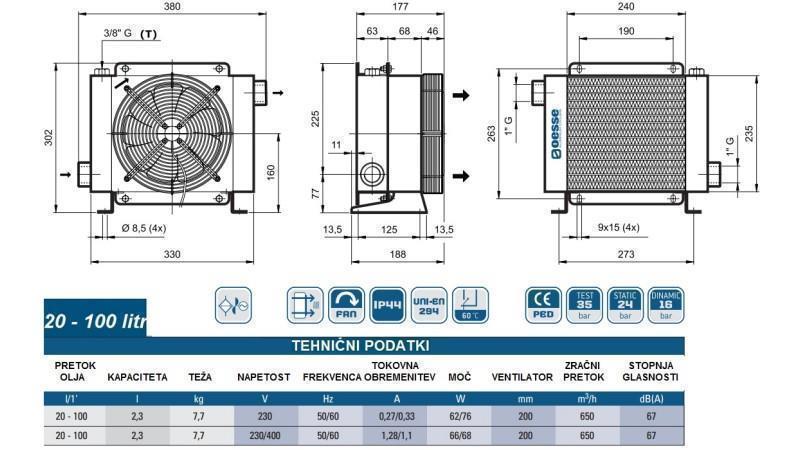 OLAJHŰTŐ AC 230V HY01801 20-100 LITER