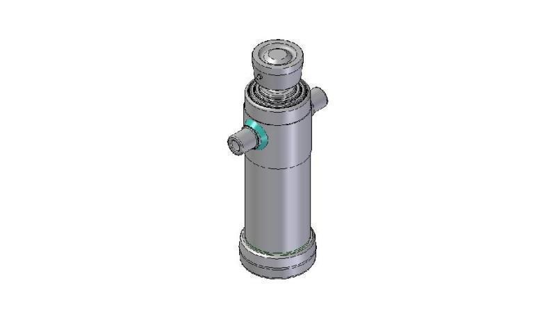 4033S -TELESCOPIC CYLINDER STANDARD/BALL 3 STAGES STROKE 893 DIAMETER 124