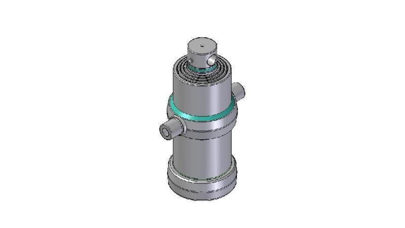 4072F -TELESCOPIC ZYLINDER STANDARD/LOCH 4 STUFEN HUB 1210 DURCHMESSER 170