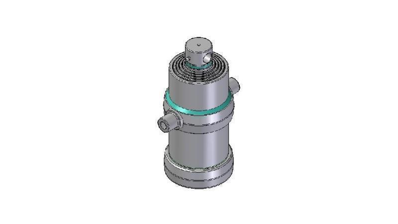 5006F -TELESKOPZYLINDER STANDARD/LOCH 5 STUFEN HUB 1500 FI 190