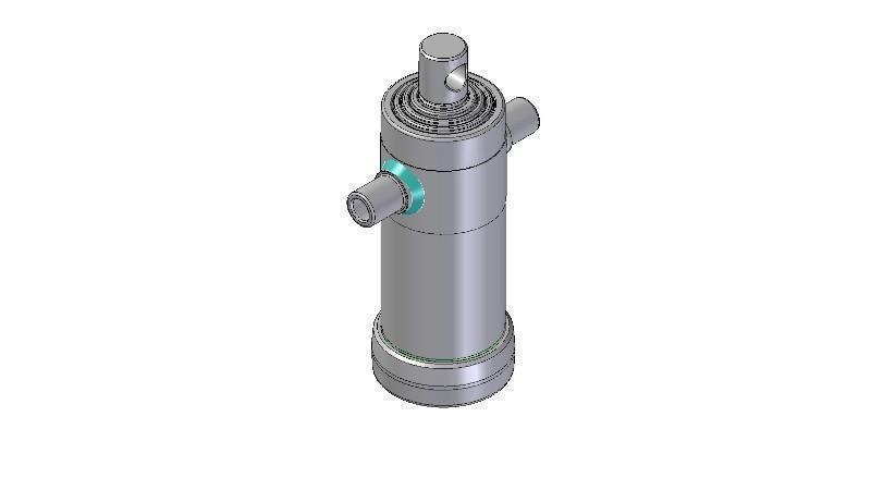 5023F -TELESCOPIC ZYLINDER STANDARD/LOCH 5 STUFEN HUB 1290 DURCHMESSER 112