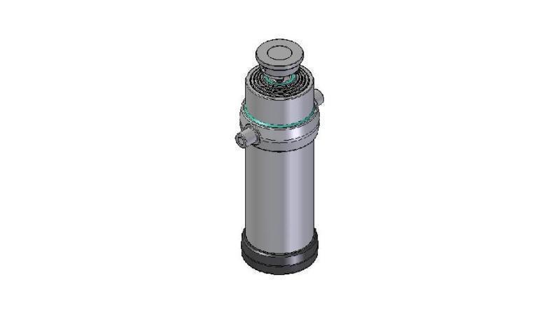 5036S -TELESCOPISK SYLINDER STANDARD/KULE 5 TRINN SLAG 2675 DIAMETER 215