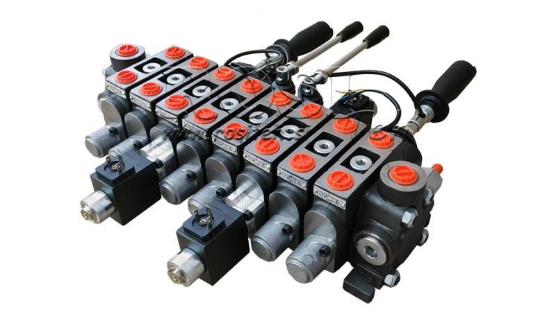 ХИДРАВЛИЧЕН ВЕНТИЛ HIAB 8xPC70   2x ДЖОЙСТИК - ЕЛЕКТРИЧЕСКО УПРАВЛЕНИЕ 12V