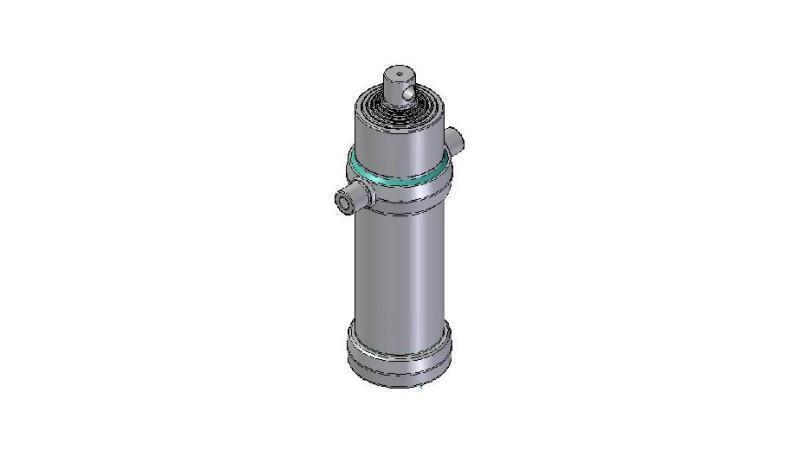 6024F -TELESCOPISK SYLINDER STANDARD/HULL 6 TRINN REISE 2965 DIAMETER 170