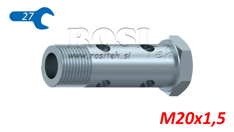 PODWÓJNY ŚRUBOWY BOLCZYK HYDRAULICZNY M20X1,5