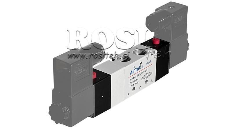 PNEUMATICKÝ ELEKTROVENTIL 5/3 BISTABILNÍ 1/8 PRT-0553-BCC