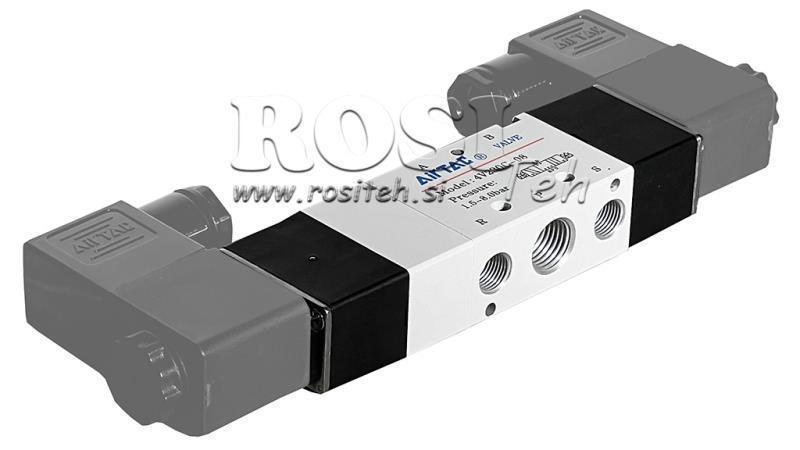 PNEUMATICKÝ ELEKTROVENTIL 5/3 BISTABILNÍ 1/8 PRT-0553-BCC