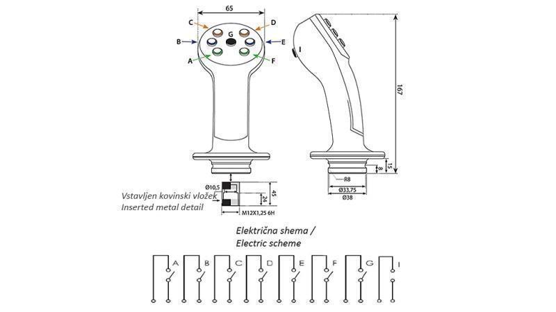 FERNSTEUERUNG HEBEL- JOYSTIC - 4 TASTEN