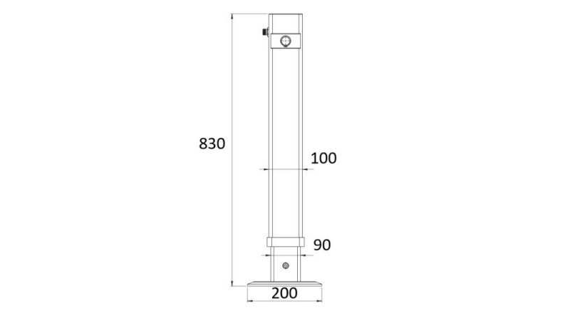 DVOJČINNÁ HYDRAULICKÁ PODPORNÁ NOHA 540MM - 2.800KG