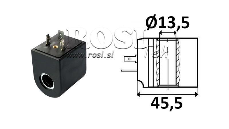ELEKTROMAGNETICKÁ CIEVKA 12V DC - CB08 - fi 13.5mm-39.3mm 20W IP65