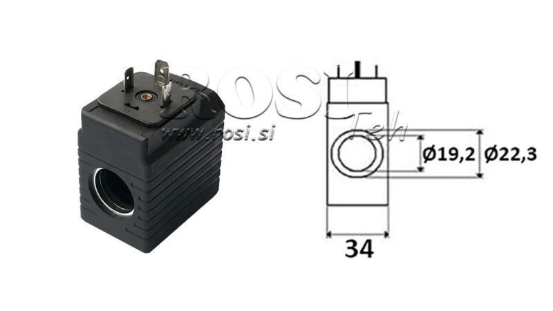 ELEKTROMAGNETSPULE 24VDC -YE45 - fi 19,2mm-50mm 30W IP65