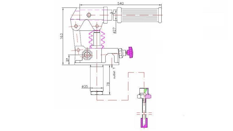 HANDPUMPE 45CC -SD-  EINFACHWIRKEND