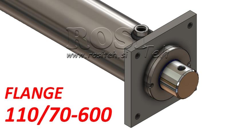HYDRAULISCHE CYLINDER MET BEVESTIGINGSPLAAT 110/70-600