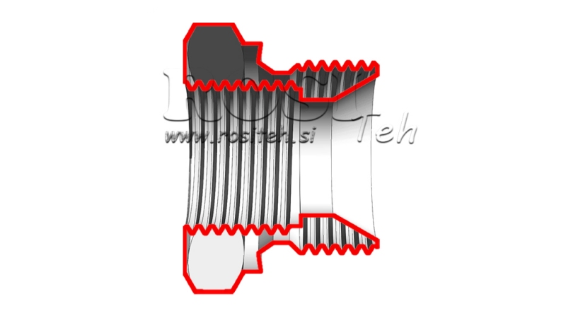 HYDRAULIC ADAPTER MALE-FEMALE 1-3/4