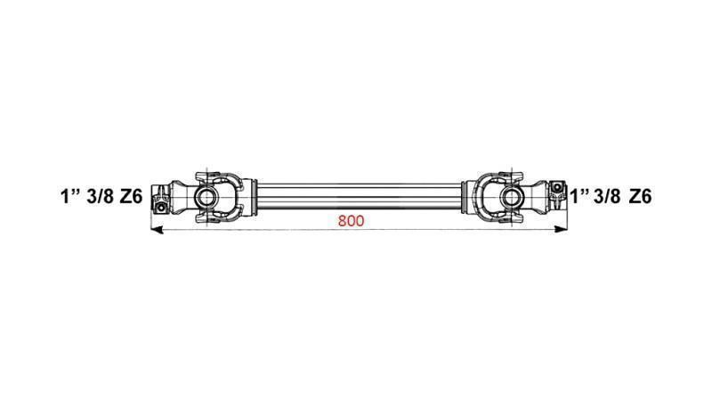 ZERTIFIZIERTE GELENKWELLE PROFI LINE KAT.6 - Länge 800mm