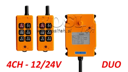 RADIO FJÄRRKONTROLL 4CH - 12/24V DUO