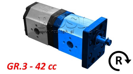 HYDRAULISK PUMPE 30C42X241 FRONT GR.3 42 CC HØYRE