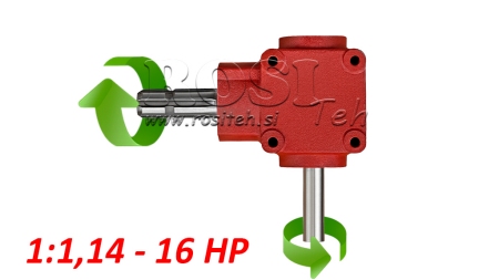 HOEKVERSNELLING L-155J 1: 1.14 (16PK-12KW)