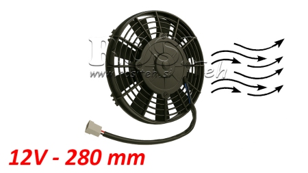 АКСИАЛЕН ВЕНТИЛАТОР 280MM ВЛАЧЕН 12V